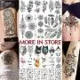 COKTAK 6 Pieces/Lot 3D Realistic Large Black Rose Flower Temporary Tattoos For Women Body Art Arm Big Peony Geometric Tattoo Stickers Adults Fake Waterproof Tatoo Legs Sketch Sexy Girl Peach Lily COKTAK 6 Pieces/Lot 3D Realistic Large Black Rose Flower Temporary Tattoos For Women Body Art Arm Big Peony Geometric Tattoo Stickers Adults Fake Waterproof Tatoo Legs Sketch Sexy Girl Peach Lily