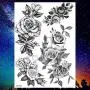 COKTAK 6 Pieces/Lot Large 3D Flower Rose Temporary Tattoos Stickers For Women Girls DOT Pattern Sexy Body Art Big Arm Tatoo Lavender Black Geometric Watercolor Tattoo Daisy Peony Sweetpea Lily Flora COKTAK 6 Pieces/Lot Large 3D Flower Rose Temporary Tattoos Stickers For Women Girls DOT Pattern Sexy Body Art Big Arm Tatoo Lavender Black Geometric Watercolor Tattoo Daisy Peony Sweetpea Lily Flora