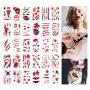 40Sets Halloween Tattoo Sticker,Waterproof Temporary Tattoos 30Set Realistic Bloody Wound Stitch Scar Scab Horror Tattoo,10Set Spider and Spider Web for Halloween Masquerade Prank Makeup Cosplay Party