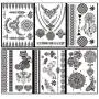 TAFLY Lace Black Chains Tattoo Waterproof Body Henna Transfer Tattoos Stickers for Women & Girls -150 Designs Bracelets,Necklaces,Tribe,Totem,Wing etc 10 Sheets TAFLY Lace Black Chains Tattoo Waterproof Body Henna Transfer Tattoos Stickers for Women & Girls -150 Designs Bracelets,Necklaces,Tribe,Totem,Wing etc 10 Sheets