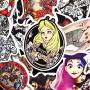 50Pcs/Lot Spoof Punk Tattoo Princess Sticker for Kids Toy Luggage Skateboard Phone On Laptop Moto Bicycle Wall Guitar Stickers