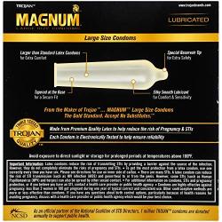 Trojan Magnum Lubricated Latex Large Size Condoms