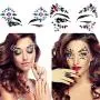 Lady Up 6 PCS Face Gems Stickers Rhinestones Crystals Rainbow Mermaid Face Jewels Glitters Temporary Tattoos Stickers for Festival Halloween Carnival Party Lady Up 6 PCS Face Gems Stickers Rhinestones Crystals Rainbow Mermaid Face Jewels Glitters Temporary Tattoos Stickers for Festival Halloween Carnival Party