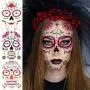 Halloween Decorations Costumes Temporary Tattoos Stickers Face Makeup Waterproof 9 Sheets Gems Flower Skull Mask Make up for Women Kids Party Decors Halloween Decorations Costumes Temporary Tattoos Stickers Face Makeup Waterproof 9 Sheets Gems Flower Skull Mask Make up for Women Kids Party Decors