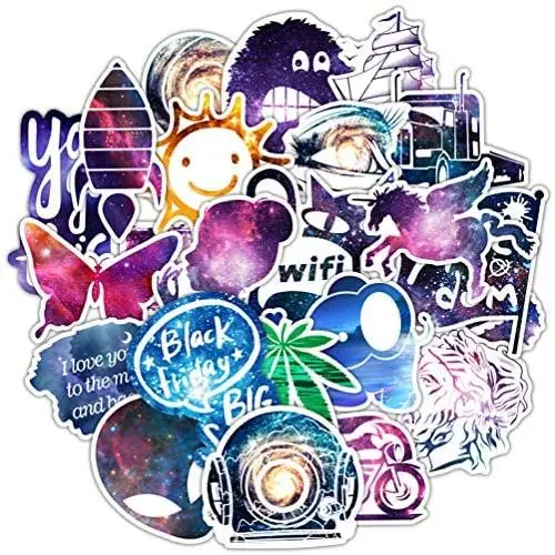 Galaxy Stickers Pack 100 Pcs Suitcase Stickers Vinyl Decals for Laptop Bumper Helmet Ipad Car Luggage Water Bottle Galaxy Stickers Pack 100 Pcs Suitcase Stickers Vinyl Decals for Laptop Bumper Helmet Ipad Car Luggage Water Bottle