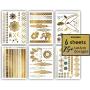Terra Tattoos Temporary Metallic Tattoos - 75 Gold Tattoos