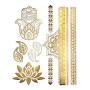 Terra Tattoos Metallic Henna Temporary Tattoos - 75 Gold Temp Tattoos