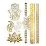 Terra Tattoos Metallic Henna Temporary Tattoos - 75 Gold Temp Tattoos Terra Tattoos Metallic Henna Temporary Tattoos - 75 Gold Temp Tattoos