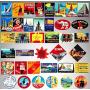 Honch Vintage Hotel Stickers Pack 56 Pcs Retro Travel Suitcase Stickers Vinyl Decals for Suitcase Laptop Car Luggages