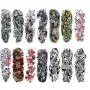 14 Pcs Full Arm Temporary Tattoo Stickers, Waterproof Temporary Tattoo,Black Body Tattoo Stickers For Women,Men,Halloween,Party,Masquerade 14 Pcs Full Arm Temporary Tattoo Stickers, Waterproof Temporary Tattoo,Black Body Tattoo Stickers For Women,Men,Halloween,Party,Masquerade
