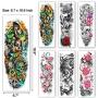 Leoars Extra Large Temporary Tattoos Sleeve, Full Arm Sleeve Temporary Tattoos for Men Women Body Art, Fake Half Arm Tattoo Stickers, 24-Sheet