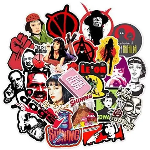 Classic Movie Retro Poster Stickers, Adult Laptop Travel Case Water Bottle Computer Wall Skateboard Motorcycle Phone Bicycle Luggage Guitar Bike Stickers Decal Classic Movie Retro Poster Stickers, Adult Laptop Travel Case Water Bottle Computer Wall Skateboard Motorcycle Phone Bicycle Luggage Guitar Bike Stickers Decal