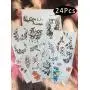 DaLin Sexy Floral Temporary Tattoos for Men Women Black Flowers 24Pcs Collection - Individual Styles Available DaLin Sexy Floral Temporary Tattoos for Men Women Black Flowers 24Pcs Collection - Individual Styles Available