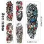 Full Arm Temporary Tattoo, 5 Sheets Temporary Tattoo Black tattoo Body Stickers for Man Women. Full Arm Temporary Tattoo, 5 Sheets Temporary Tattoo Black tattoo Body Stickers for Man Women.
