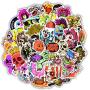 Vinyl Horror Stickers 50 Pcs Scary Stickers Pack Horror Decals Stoner Stickers for Laptop Ipad Car Luggages Water Bottle Helmet