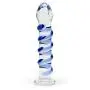 Icicles No 5 Sapphire Spiral Glass Dildo 7 Inch