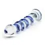 Icicles No 5 Sapphire Spiral Glass Dildo 7 Inch