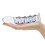 Icicles No 5 Sapphire Spiral Glass Dildo 7 Inch