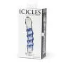 Icicles No 5 Sapphire Spiral Glass Dildo 7 Inch