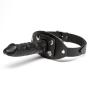 Zado Leather Mouth Gag 5.5 Inch Dildo Harness