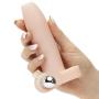 Real Feel Vibrating Penis Girth Enhancer with Ball Loop