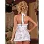 Exposed Angelic Lace Halter Babydoll Set
