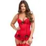 Worldgirl Seduce Me Red Push-Up Basque Set Worldgirl Seduce Me Red Push-Up Basque Set
