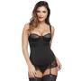 Worldgirl Adore Me Underwired Black Basque Set