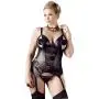 Cottelli Plus Size Wet Look and Lace Peek-A-Boo Merry Widow Cottelli Plus Size Wet Look and Lace Peek-A-Boo Merry Widow