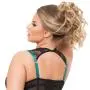 Worldgirl Plus Size Moonlight Green Plunge Basque Set