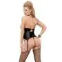 Exposed Lust Wet Look Open Cup Basque Set