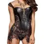 Dreamgirl Beyoncé Faux Leather and Lace Corset