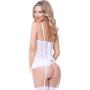 Seven 'til Midnight White Underwired Laced Bustier Set