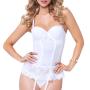 Seven 'til Midnight White Underwired Laced Bustier Set