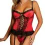 Exposed Precious Gems Basque and G-String Set
