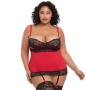 Worldgirl Plus Size Adore Me Underwired Basque Set