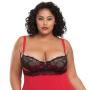 Worldgirl Plus Size Adore Me Underwired Basque Set