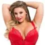 Worldgirl Plus Size Treasure Me Red Basque Set Worldgirl Plus Size Treasure Me Red Basque Set