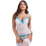 Worldgirl White Lace Push-Up Basque Set