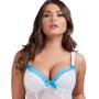 Worldgirl White Lace Push-Up Basque Set