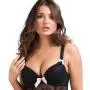 Worldgirl Black Lace Push-Up Basque Set