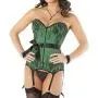 Coquette Satin and Lace Corset with Ribbon Belt Coquette Satin and Lace Corset with Ribbon Belt