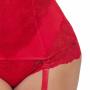Worldgirl Plus Size Belle Amour Red Basque Set