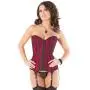 Coquette Satin and Lace Corset with Suspenders