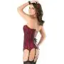 Coquette Satin and Lace Corset with Suspenders