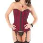 Coquette Satin and Lace Corset with Suspenders