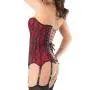 Coquette Satin and Lace Corset with Suspenders
