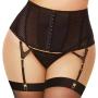 Seven 'til Midnight Plus Size Cincher Suspender Belt and Thong Set