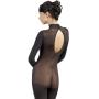 Mandy Mystery Sheer High Neck Crotchless Bodystocking