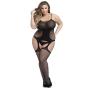 Worldgirl Plus Size Hourglass Suspender Bodystocking